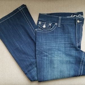 INC Curvy Fit Boot Leg Dark Denim Jeans